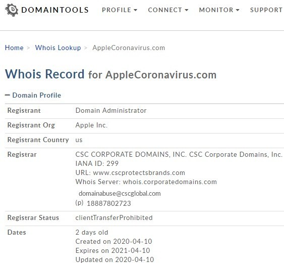 苹果创建了一个全新的域名，或许与COVID-19跟踪技术相关